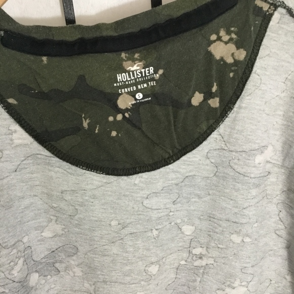 Men’s SM Hollister curved hem tee. Camo print. - Picture 5 of 6